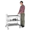 Picture of Vogue Stainless Steel 3 Tier Deep Tray Clearing Trolley - CC365