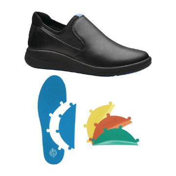 Picture of WearerTech Vitalise Slip on Shoe Black/Black with Modular Insole Size 37