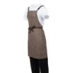 Picture of Southside Linen Blend Bib Apron Chocolate - BB692
