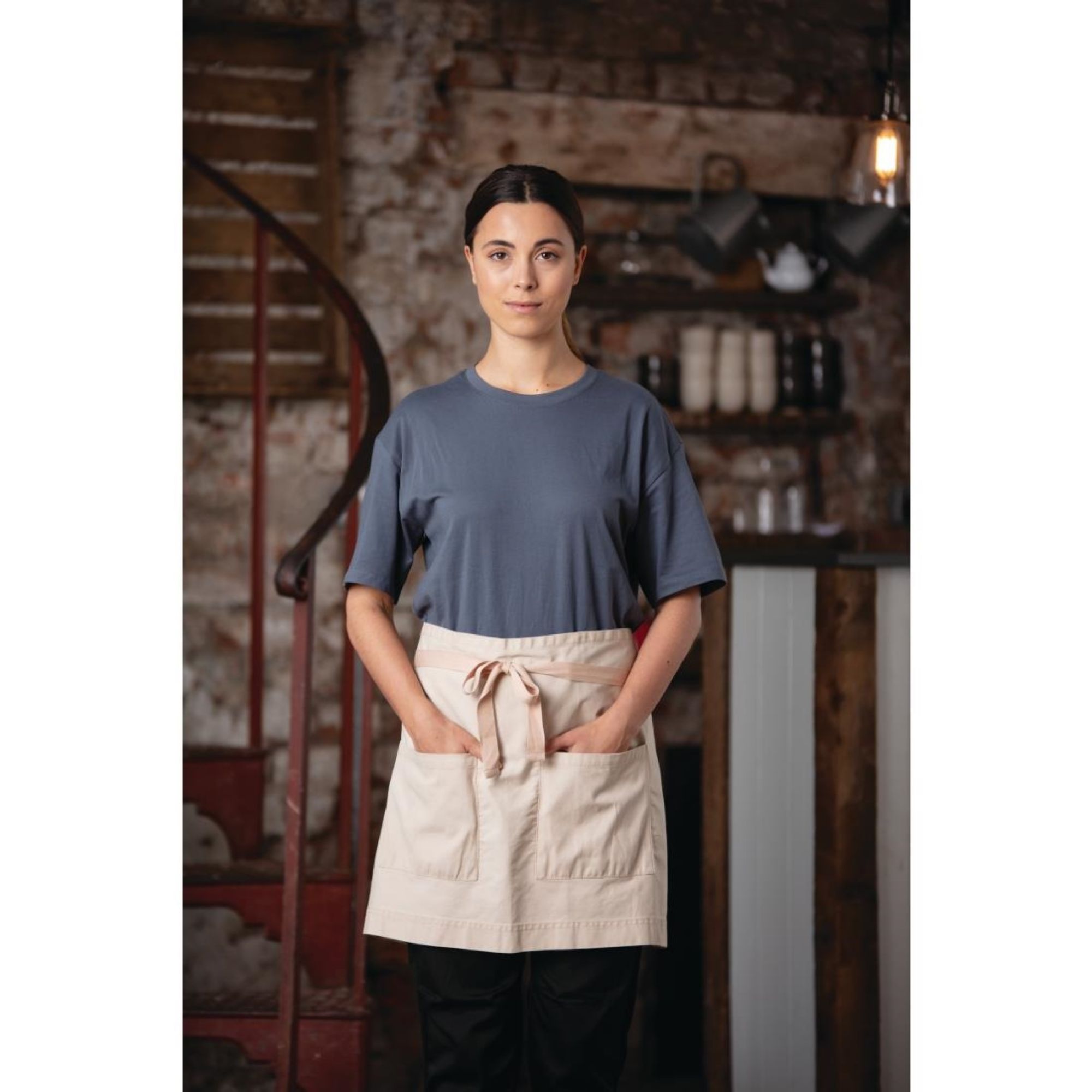 Picture of Southside Cotton Canvas Waist Apron Stone - BB688