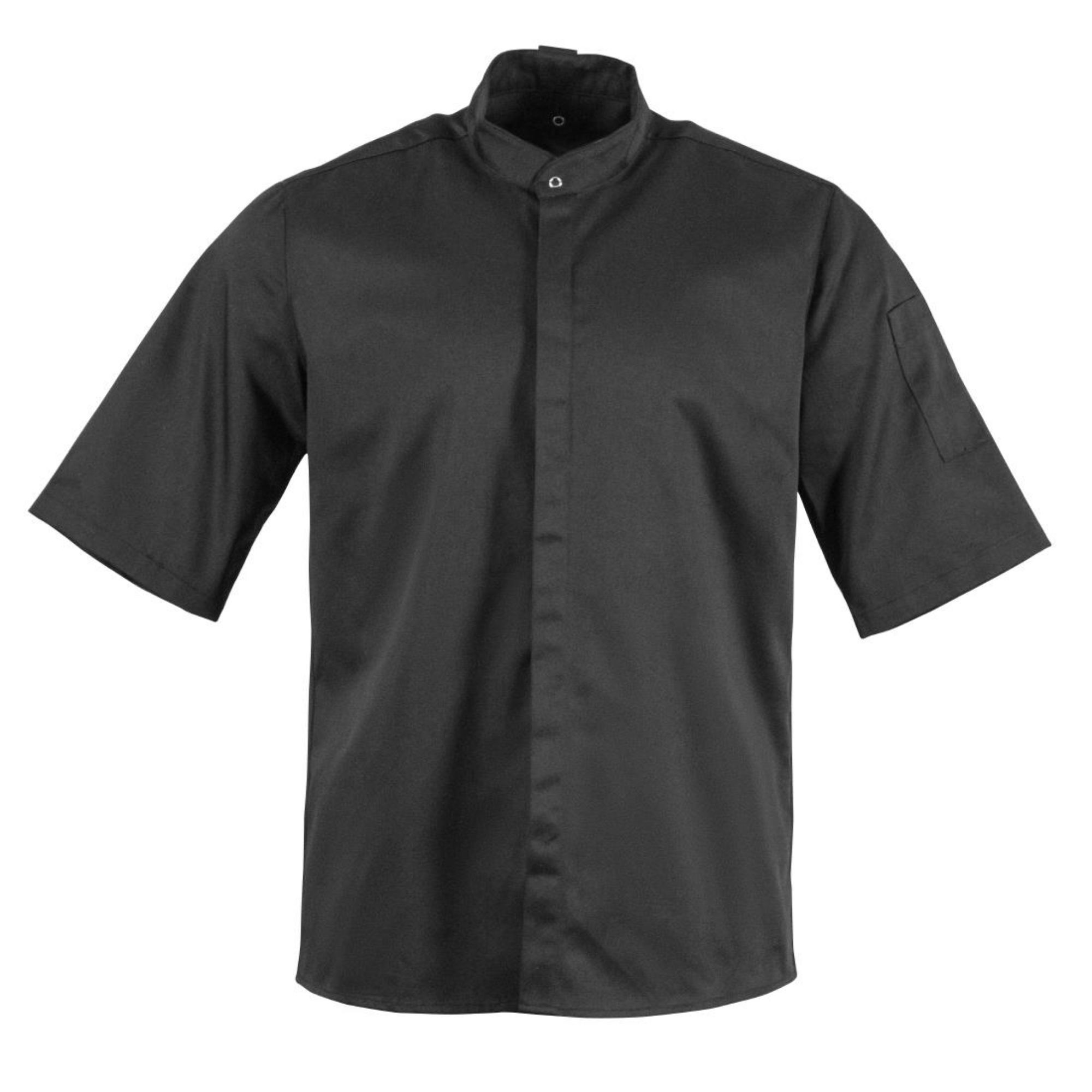 Picture of Southside Band Collar Chef Jacket Black XL - BB711-XL