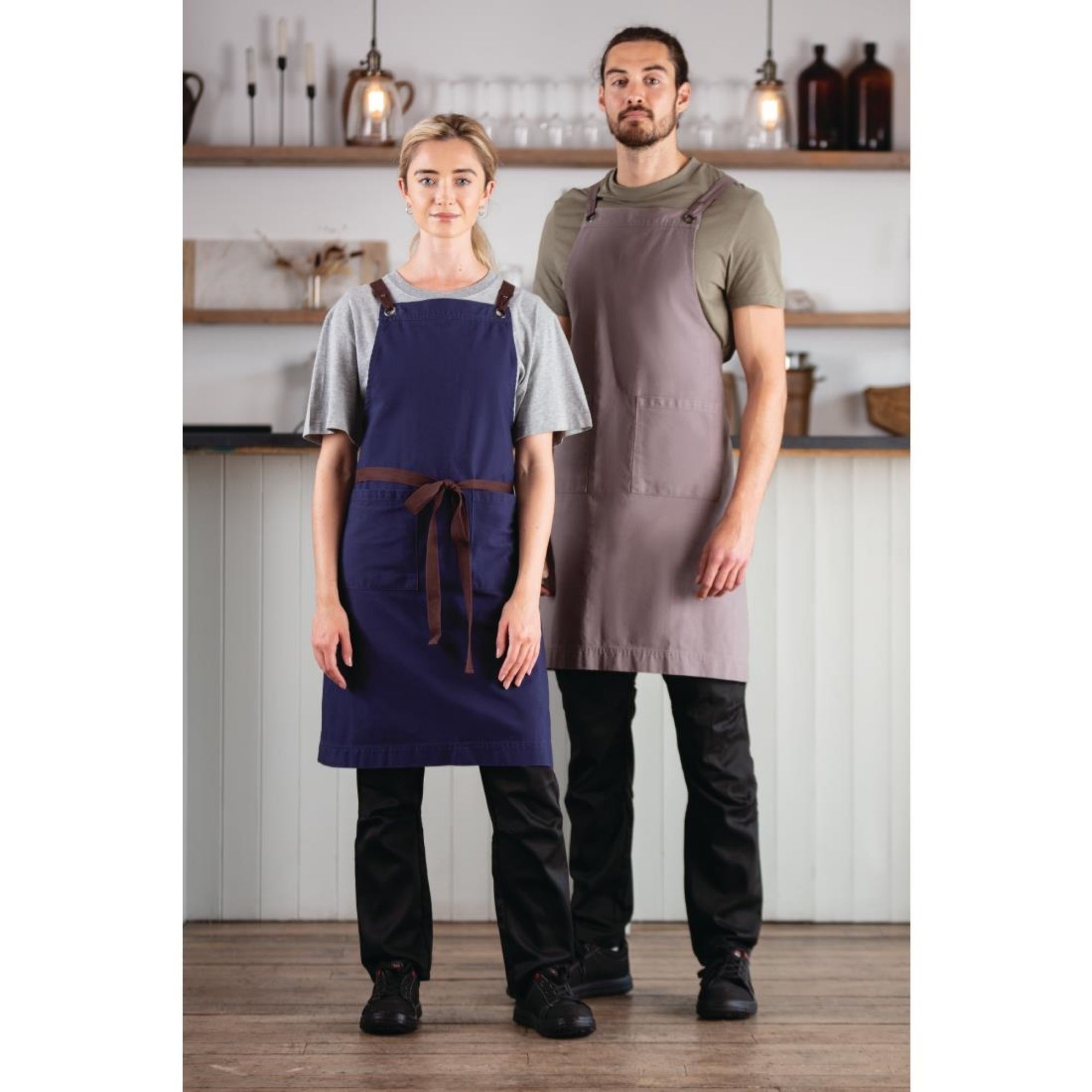 Picture of Southside Cotton Canvas Bib Apron Navy