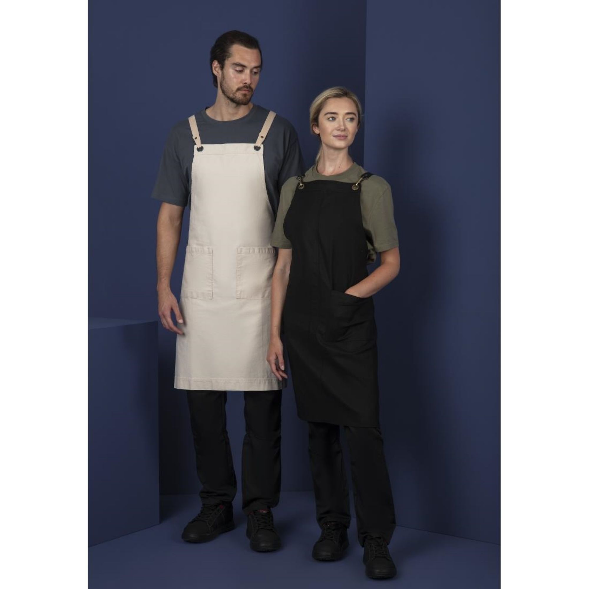 Picture of Southside Cotton Canvas Bib Apron Stone
