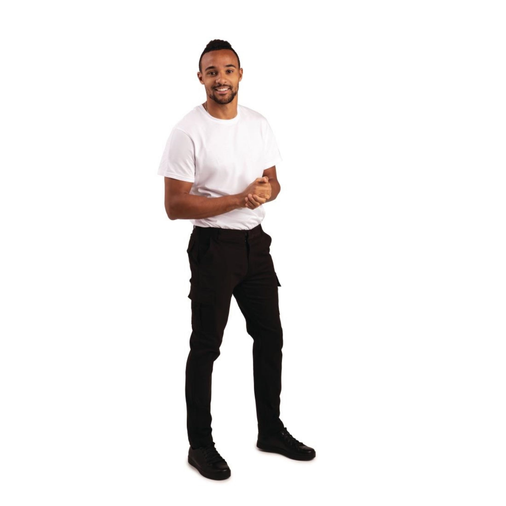 Picture of Portwest Stretch Slim Combat Trousers Black 42 - BB463-42