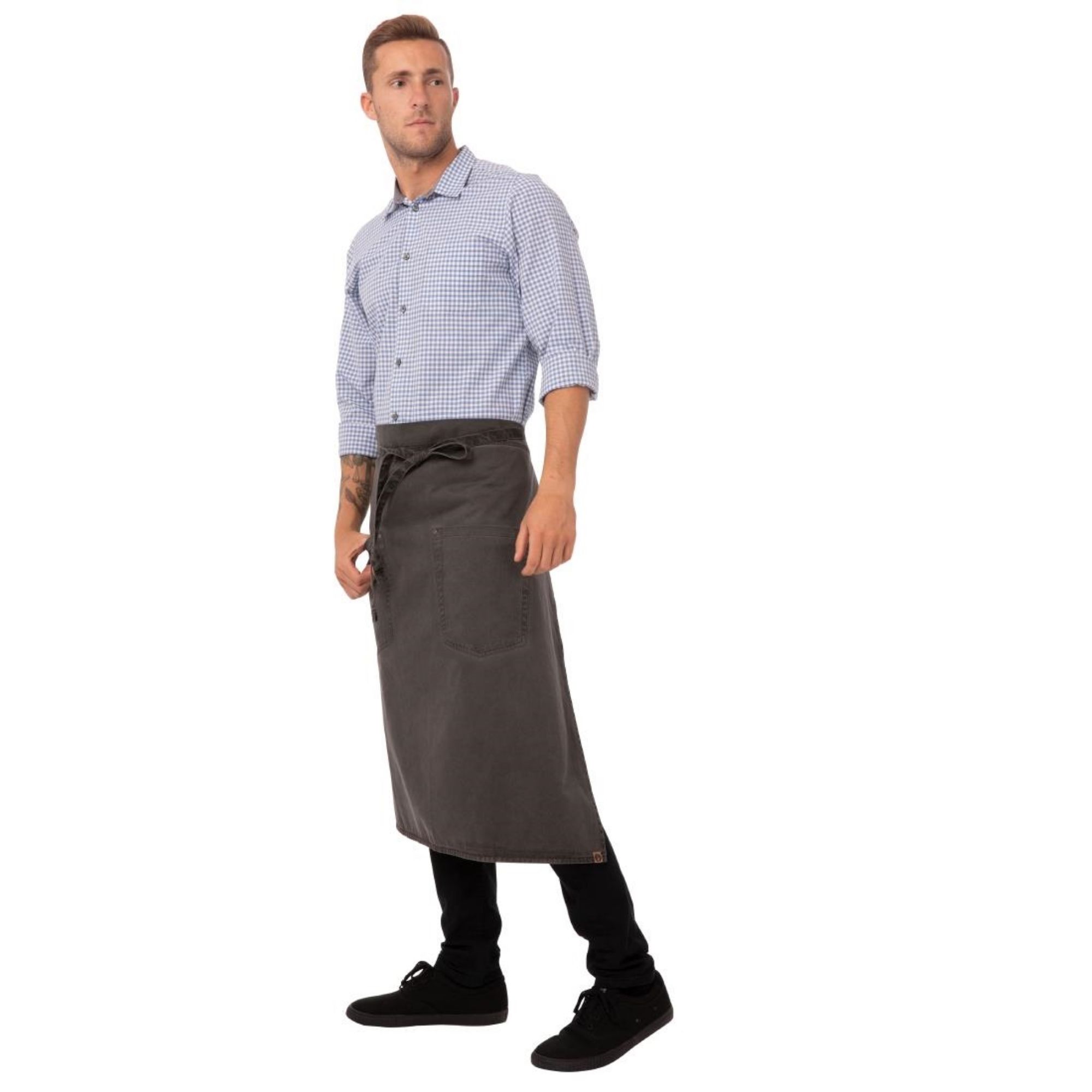 Picture of Chef Works Urban Dorset Antique Bistro Apron Pewter - BB041