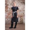 Picture of Southside X-Cross Back Bib Apron Denim Black with Grey Ties - BB057