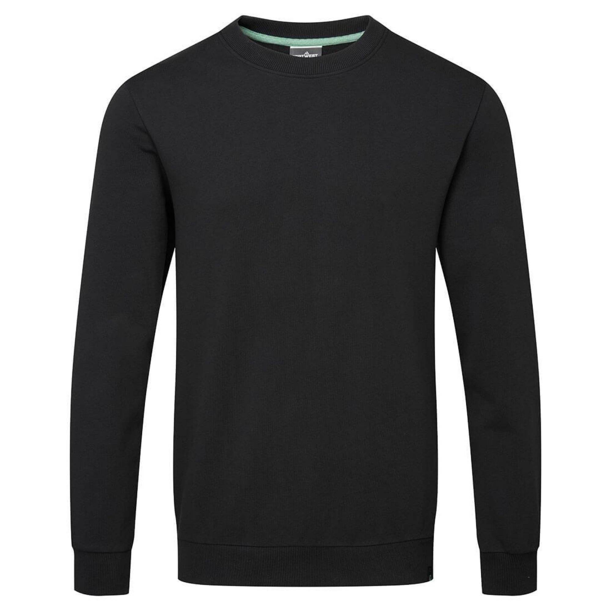 Picture of Portwest Black Organic Cotton Recyclable Sweatshirt Size L - BA180-L