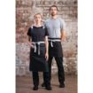 Picture of Southside X-Cross Back Bib Apron Denim Black with Grey Ties - BB057