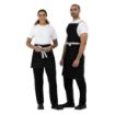 Picture of Southside X-Cross Back Bib Apron Denim Black with Grey Ties - BB057