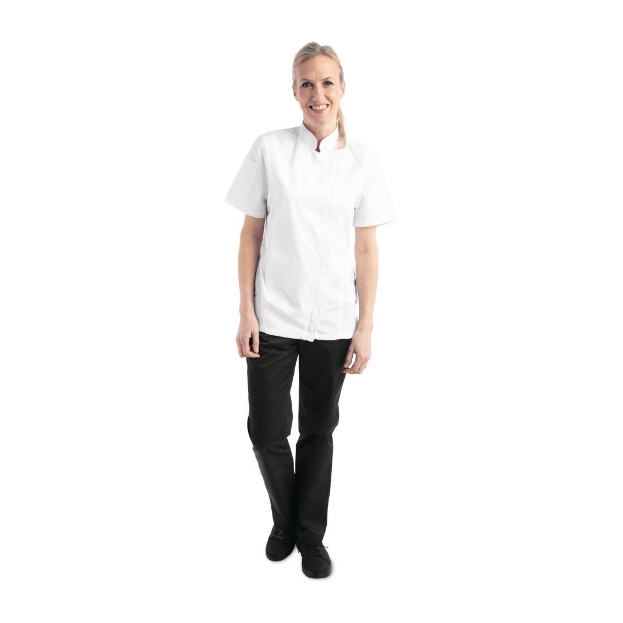 Picture of Chef Works Womens Springfield Zip Chef Jacket White M - BB052-M