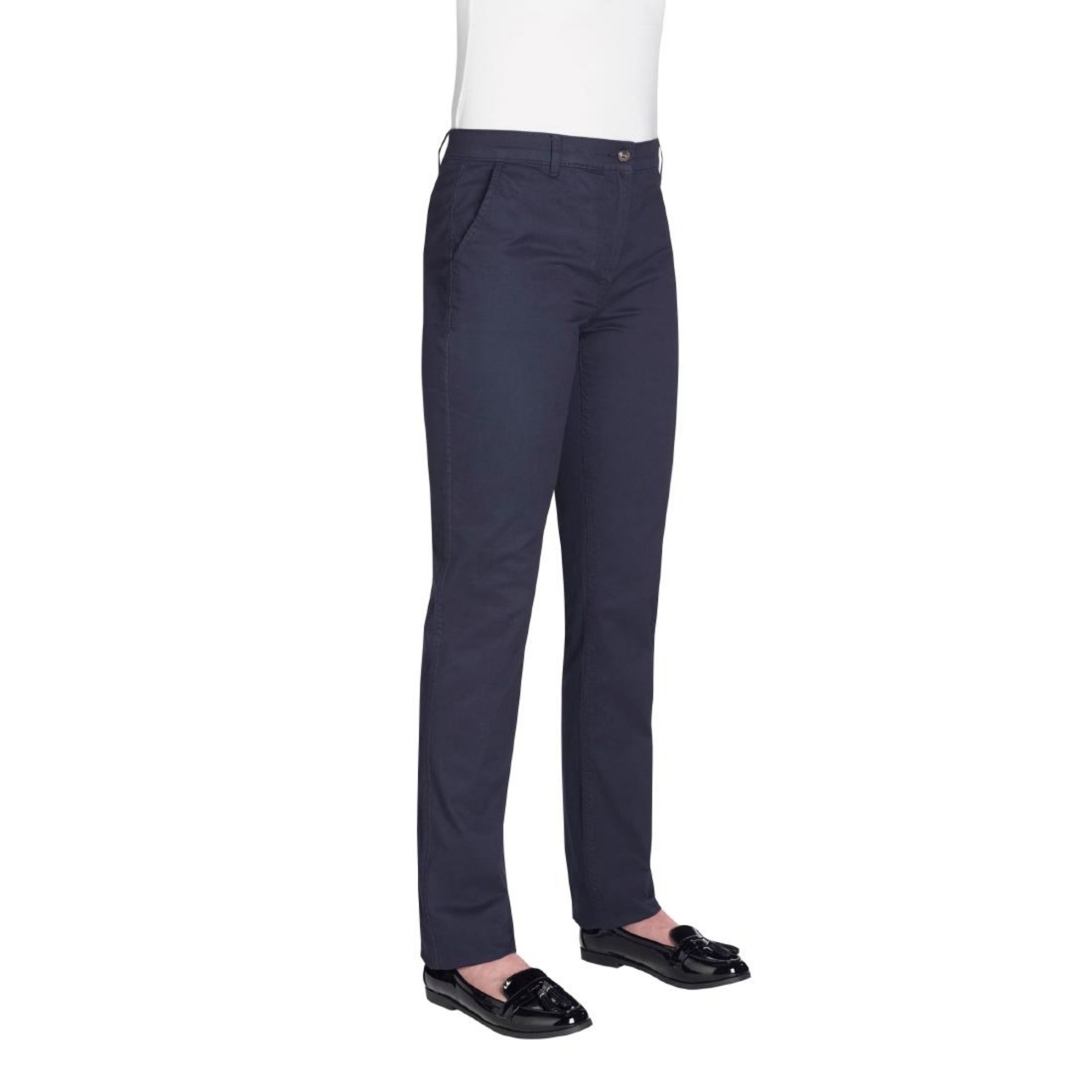 Picture of Brook Taverner Womens Houston Slim Leg Chinos Navy Size 16 - BA082-16