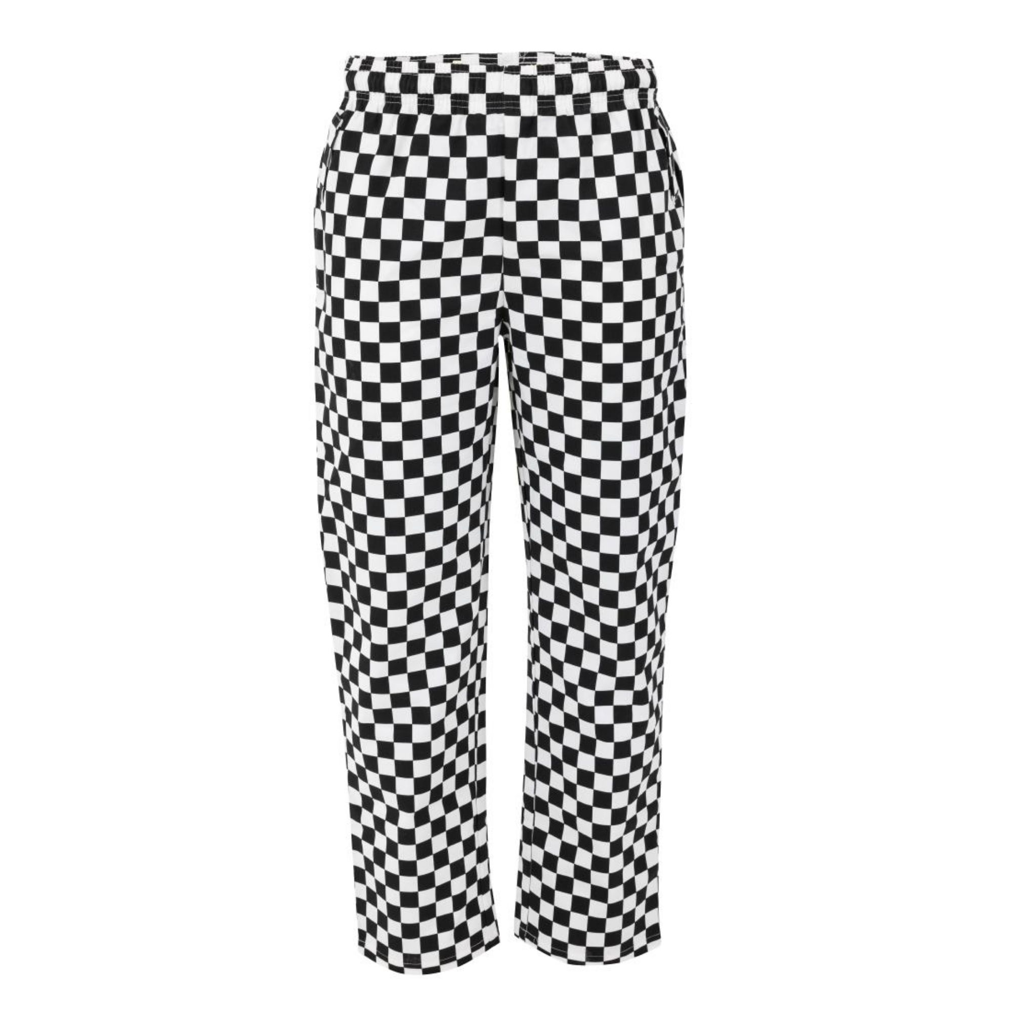 Picture of Whites Unisex Vegas Trousers Big Black & White Check Size S - BA002-S