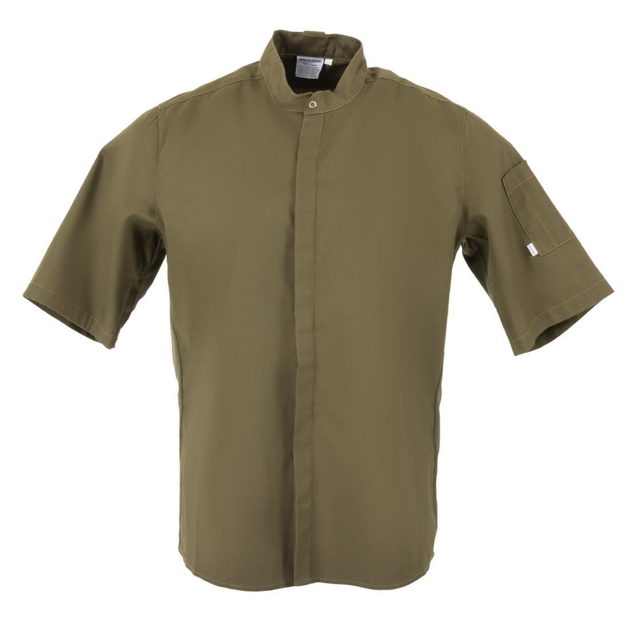 Picture of Southside Band Collar Chef Jacket Khaki XL - BA001-XL