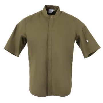 Picture of Southside Band Collar Chef Jacket Khaki L