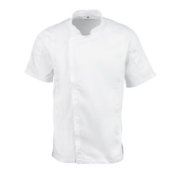 Picture of Chef Works Springfield Zipper Mens Chef Jacket White 2XL