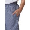 Picture of Whites Unisex Vegas Chefs Trousers Blue & White Check 2XL - B311-XXL