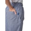 Picture of Whites Unisex Vegas Chefs Trousers Blue & White Check 2XL - B311-XXL