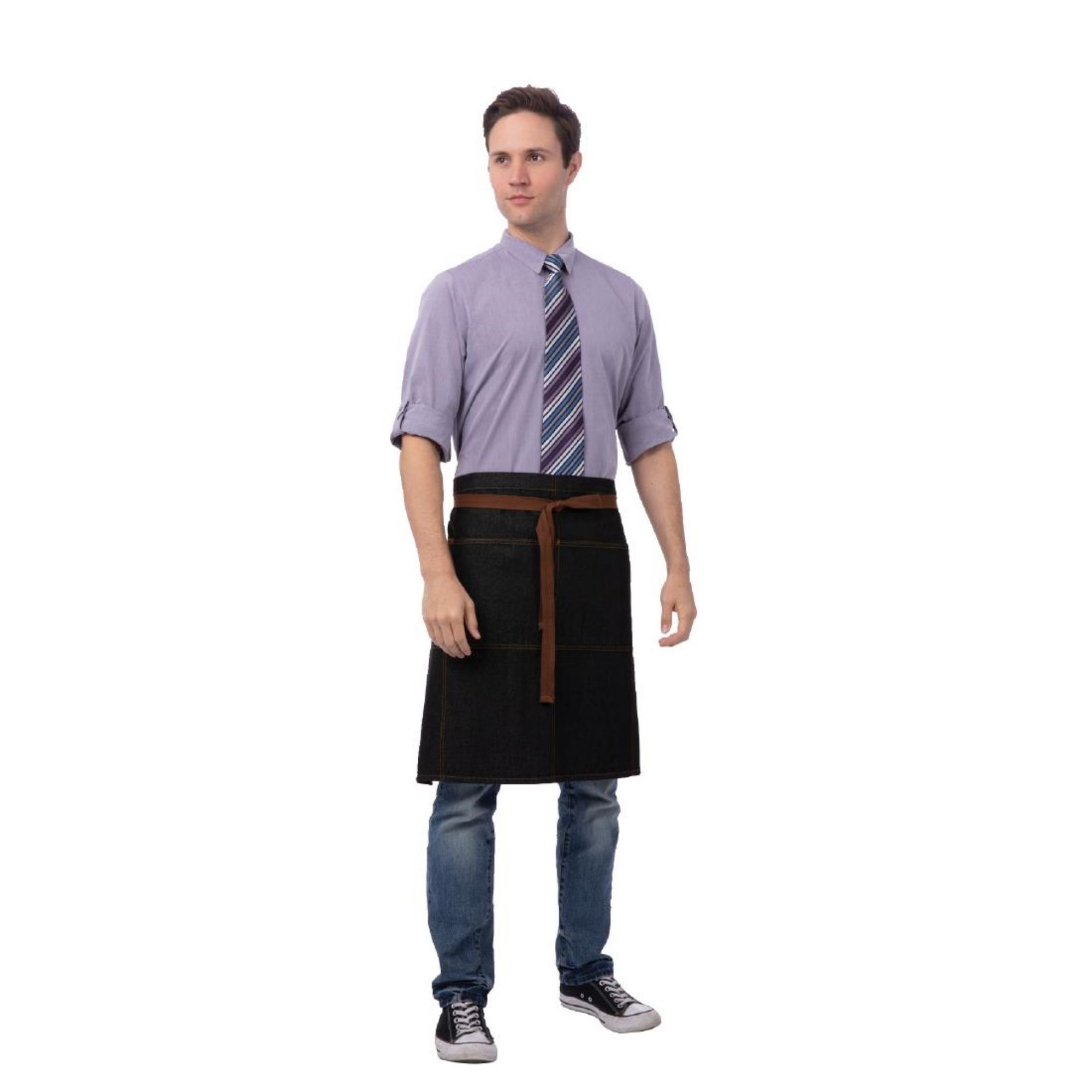 Picture of Chef Works Urban Memphis Bistro Apron Black - B344