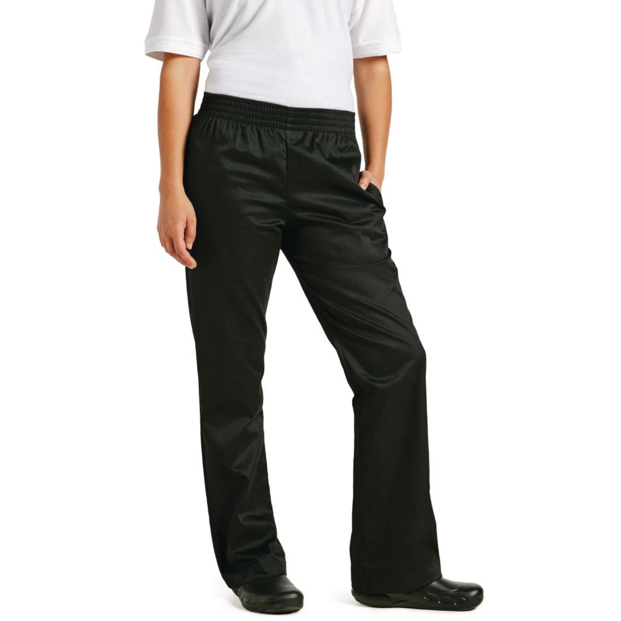 Picture of Chef Works Womens Basic Baggy Chefs Trousers Black S - B223-S
