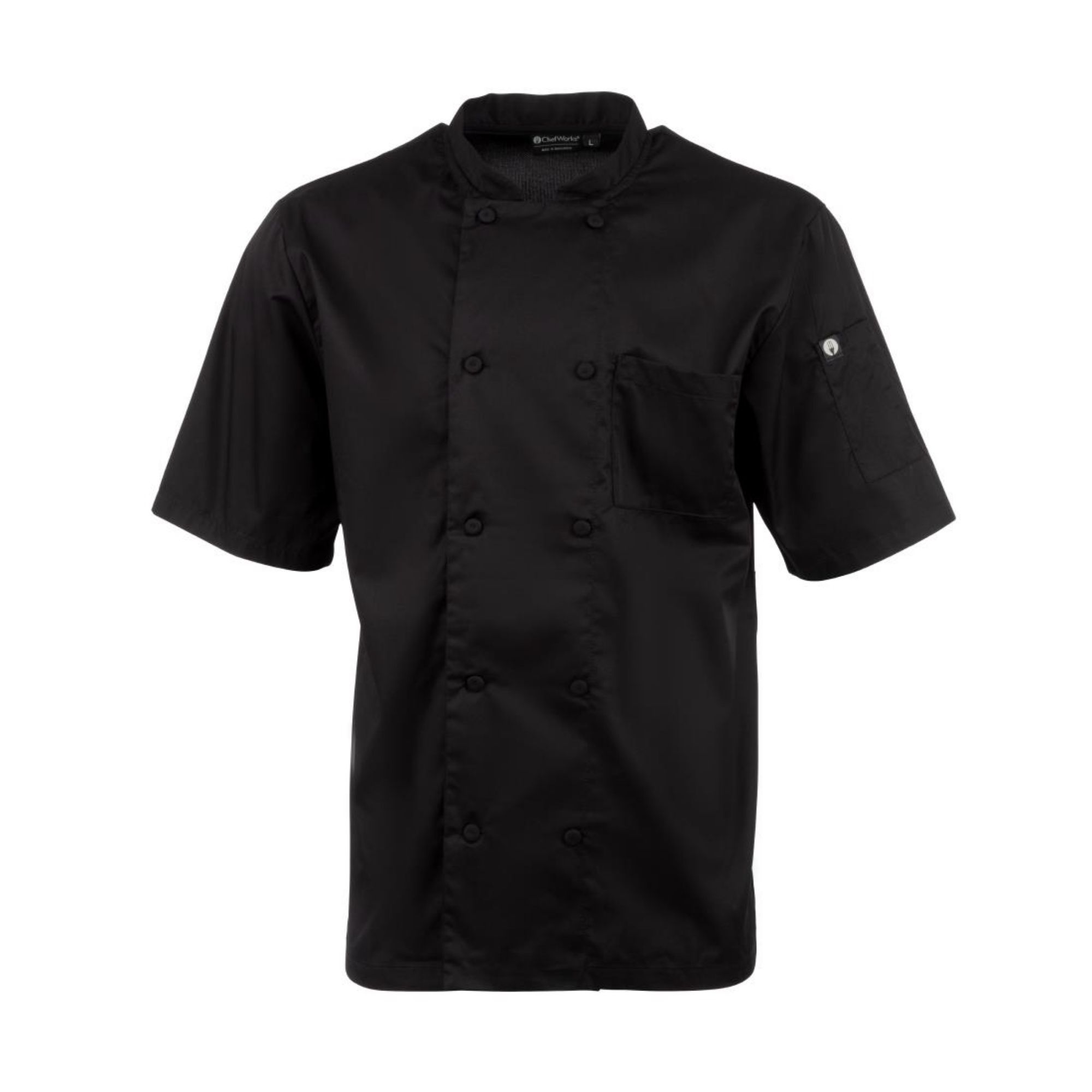 Picture of Chefs Works Montreal Cool Vent Unisex Chef Jacket Black 3XL - B054-3XL