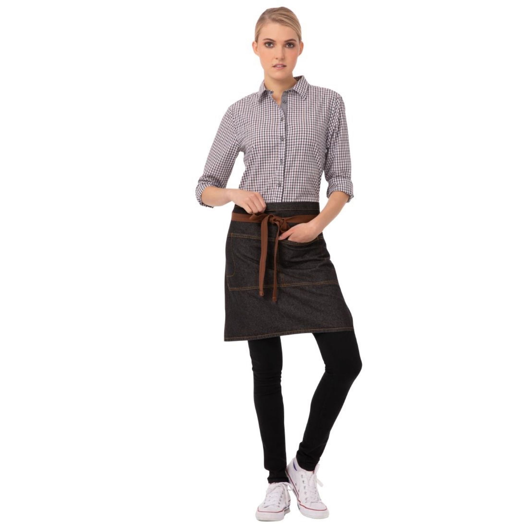 Picture of Chef Works Urban Memphis Half Bistro Apron Black - B587