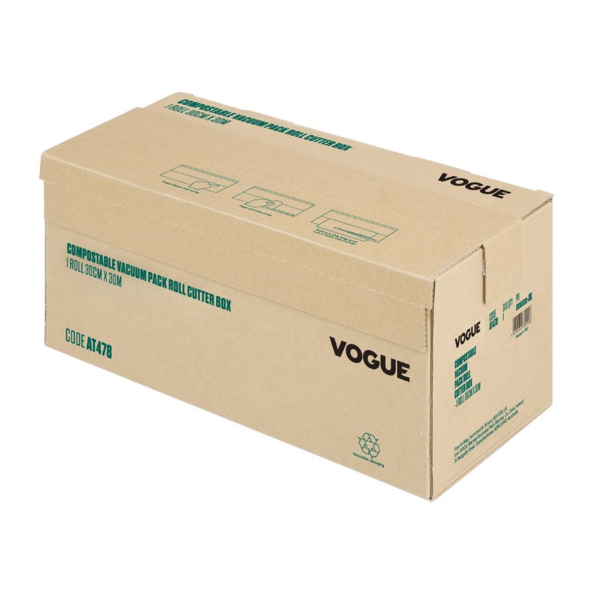 Picture of Vogue Compostable Vacuum Pack Roll Cutter Box 30cm x 30m