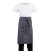 Picture of Whites Bistro Apron Polycotton Charcoal with Pocket - B158