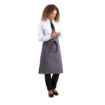 Picture of Whites Bistro Apron Polycotton Charcoal with Pocket - B158