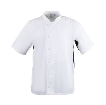 Picture of Whites Nevada Unisex Chef Jacket Black & White XL