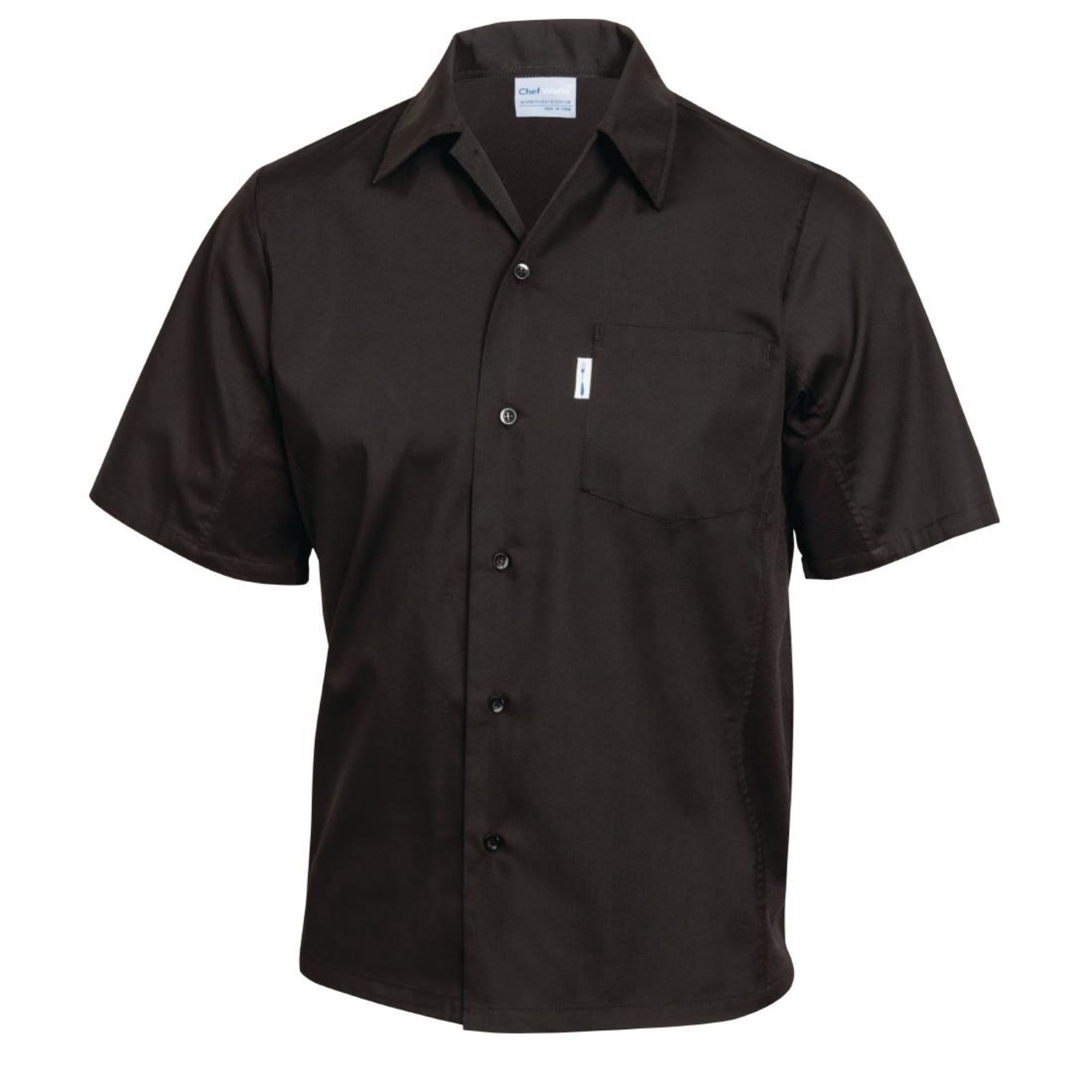 Picture of Chef Works Unisex Cool Vent Chefs Shirt Black L - A913-L