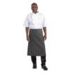 Picture of Whites Bistro Apron Black/White Butchers Stripe - A938