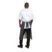 Picture of Whites Bistro Apron Black/White Butchers Stripe - A938