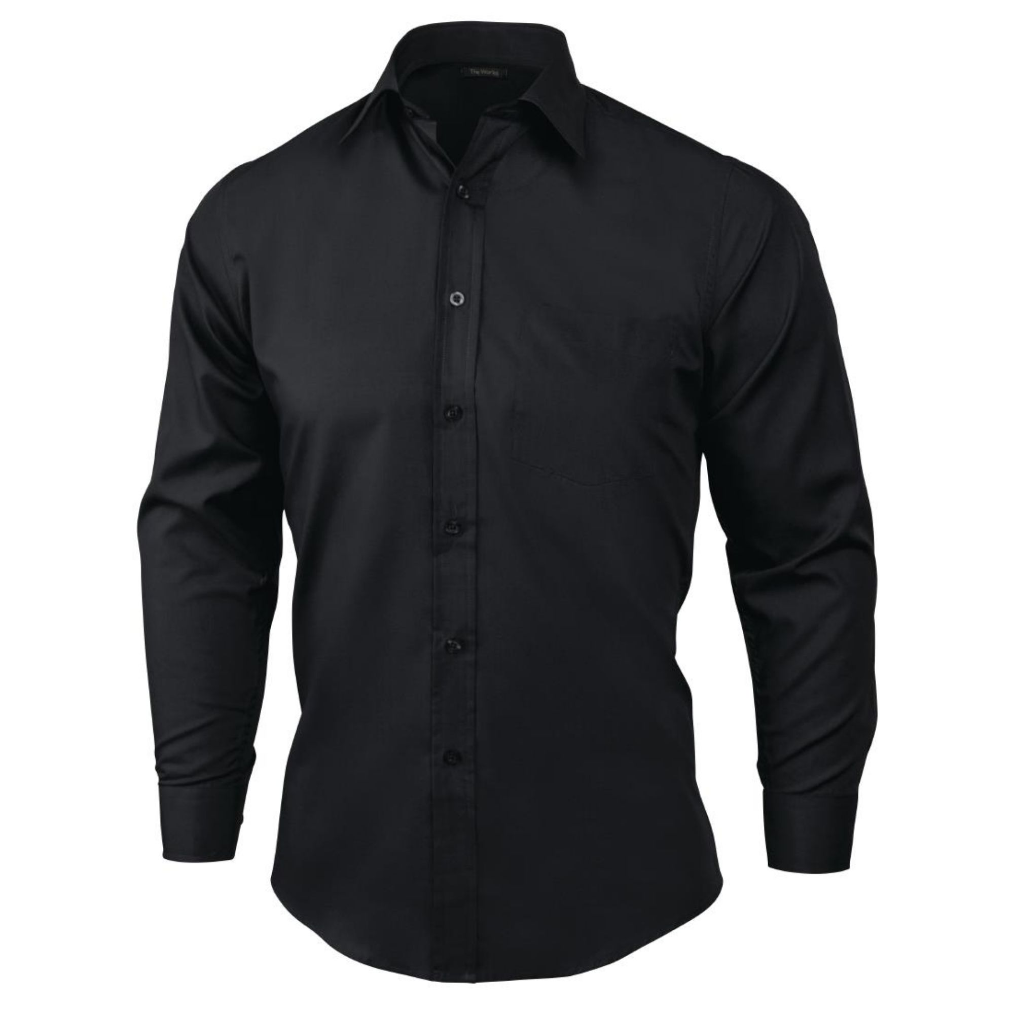 Picture of Chef Works Unisex Long Sleeve Dress Shirt Black L - A798-L
