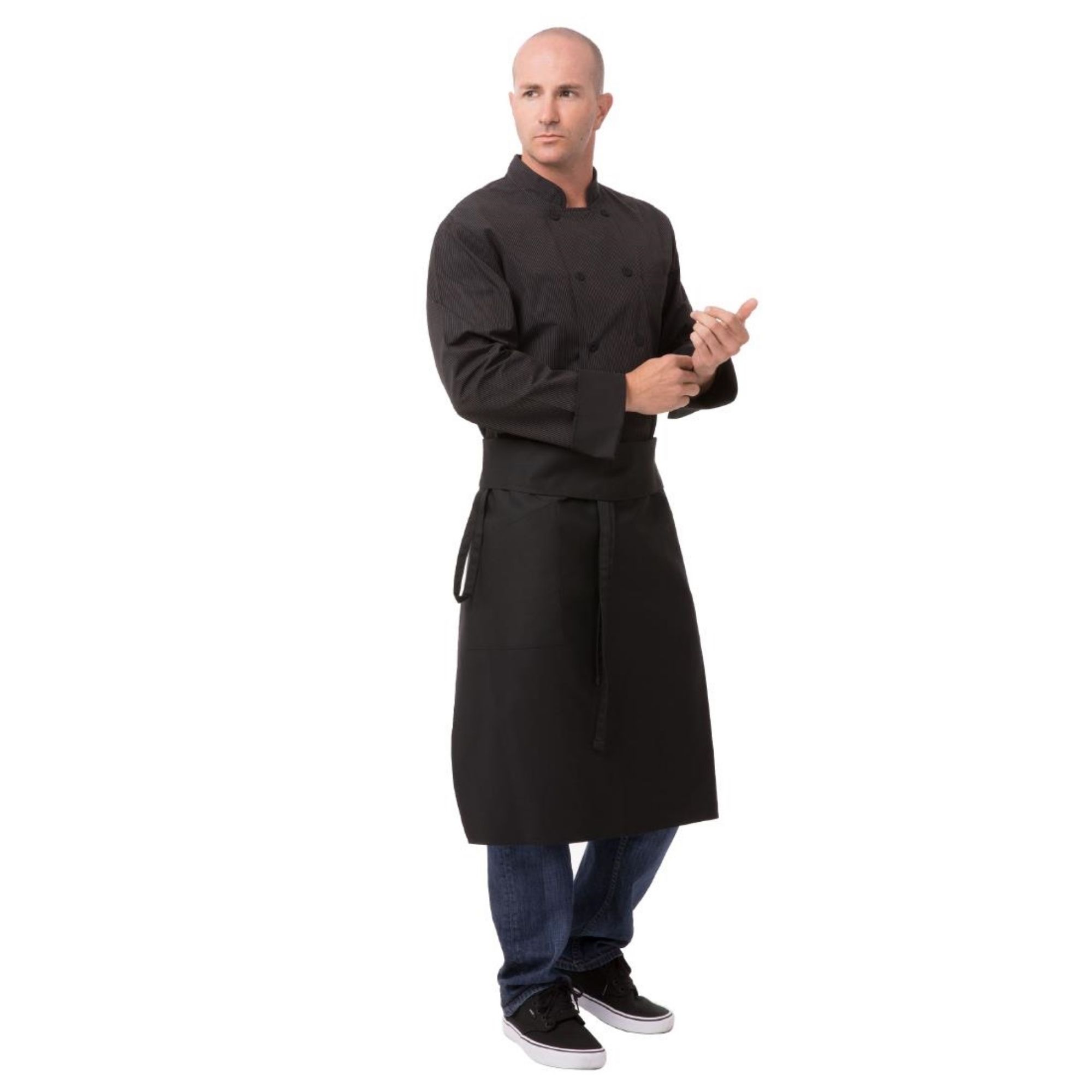 Picture of Chef Works Executive Chefs Tapered Apron Black - A577