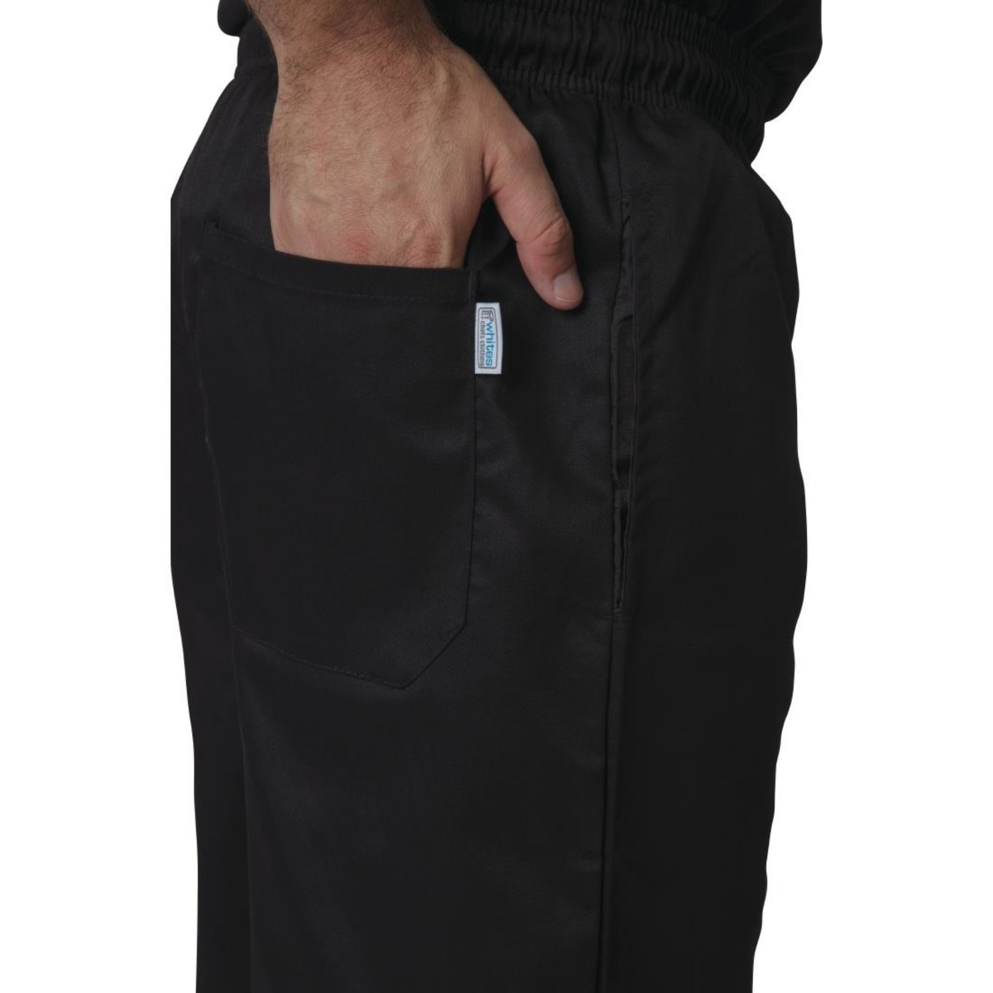 Picture of Whites Vegas Chef Trousers Polycotton Black 4XL