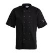 Picture of Whites Vegas Unisex Chef Jacket Short Sleeve Black 5XL - A439-5XL