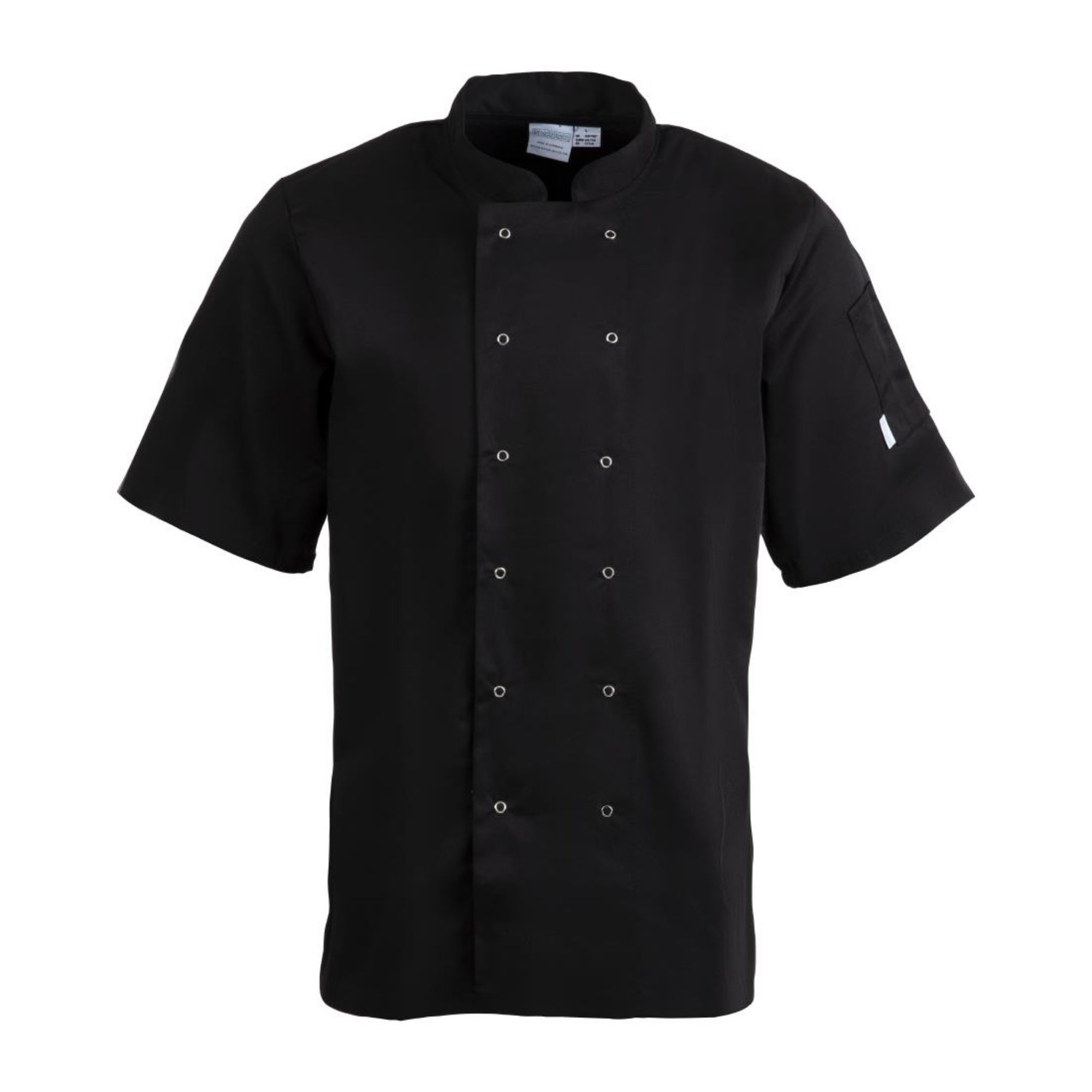 Picture of Whites Vegas Unisex Chef Jacket Short Sleeve Black 4XL - A439-4XL