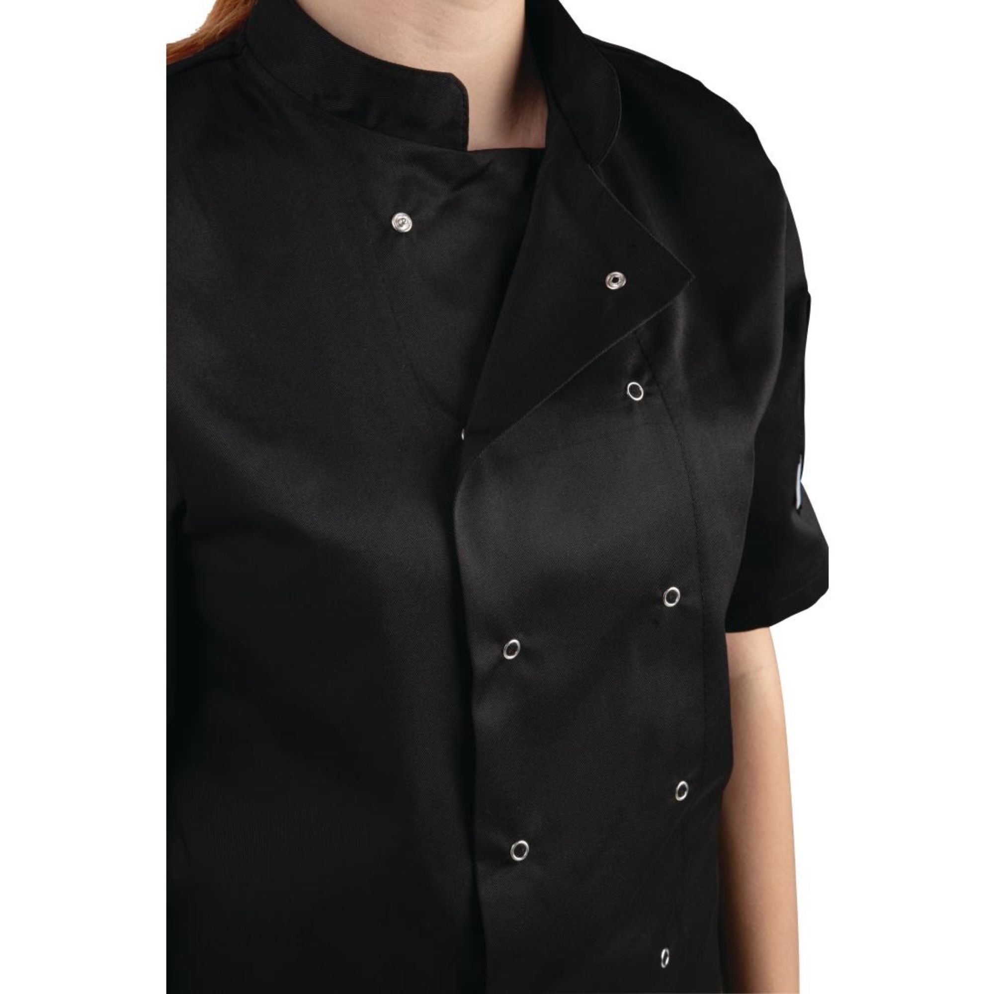 Picture of Whites Vegas Unisex Chef Jacket Short Sleeve Black 4XL