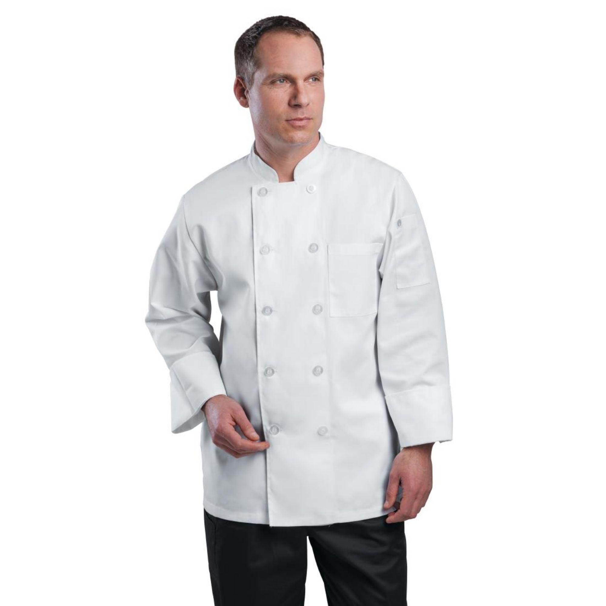 Picture of Chef Works Unisex Le Mans Chef Jacket White XS