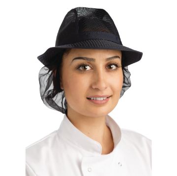 Picture of Trilby Hat with Snood Navy Blue L