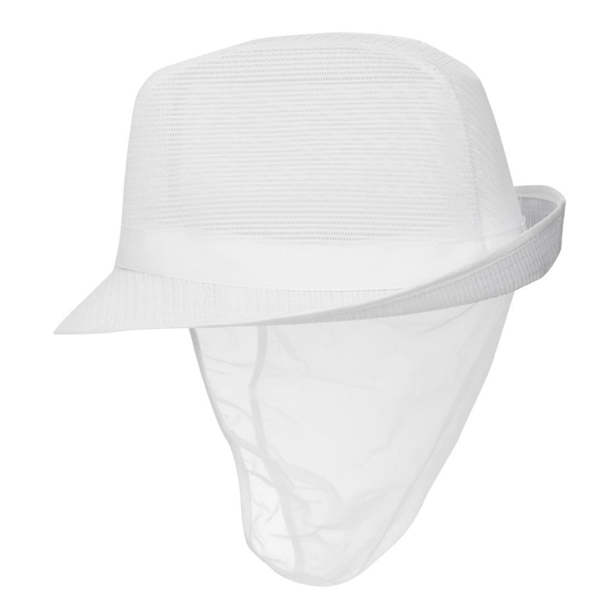 Picture of Trilby Hat with Net Snood White S