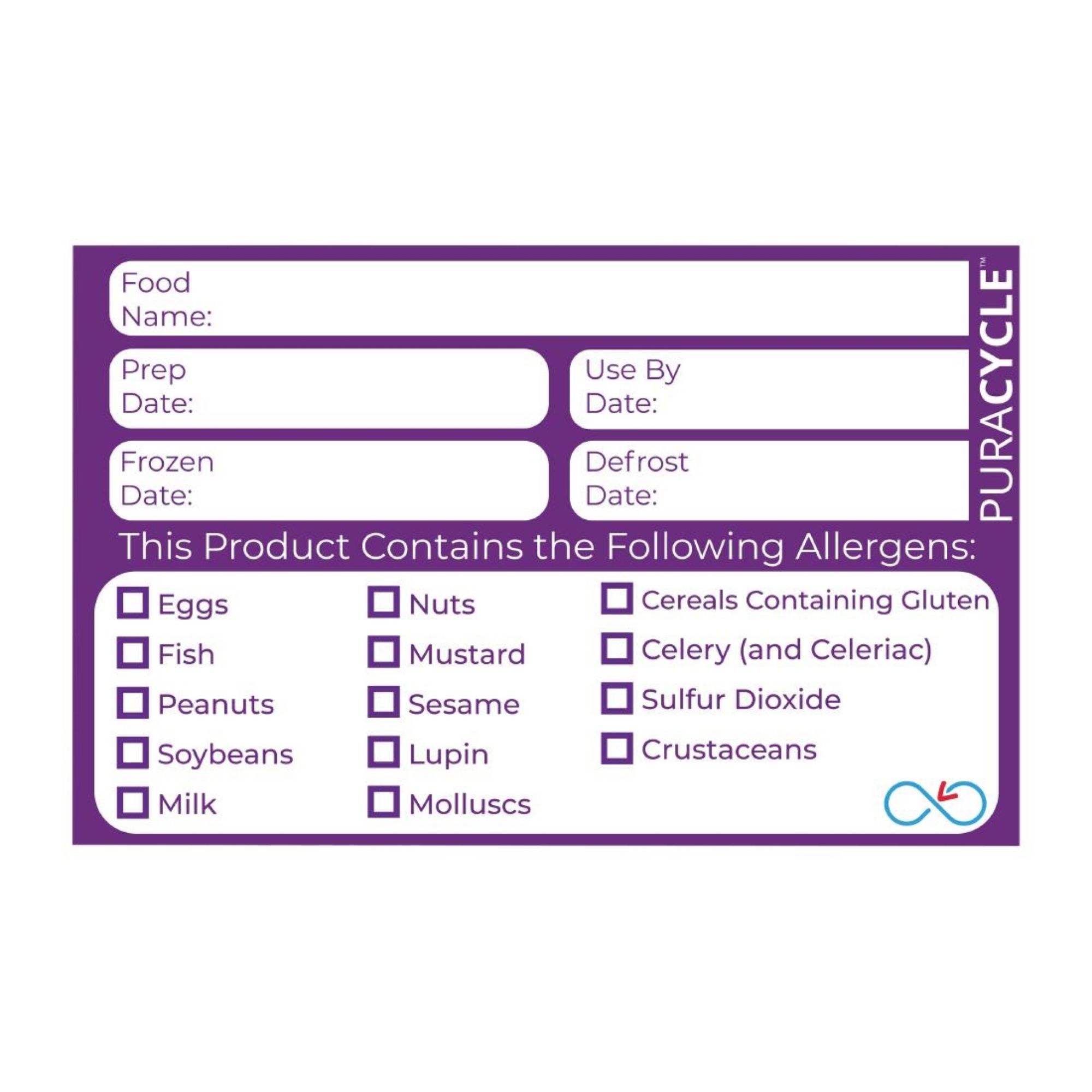 Picture of Puracycle Reusable Purple Allergen Labels (20 Pack) - DC458