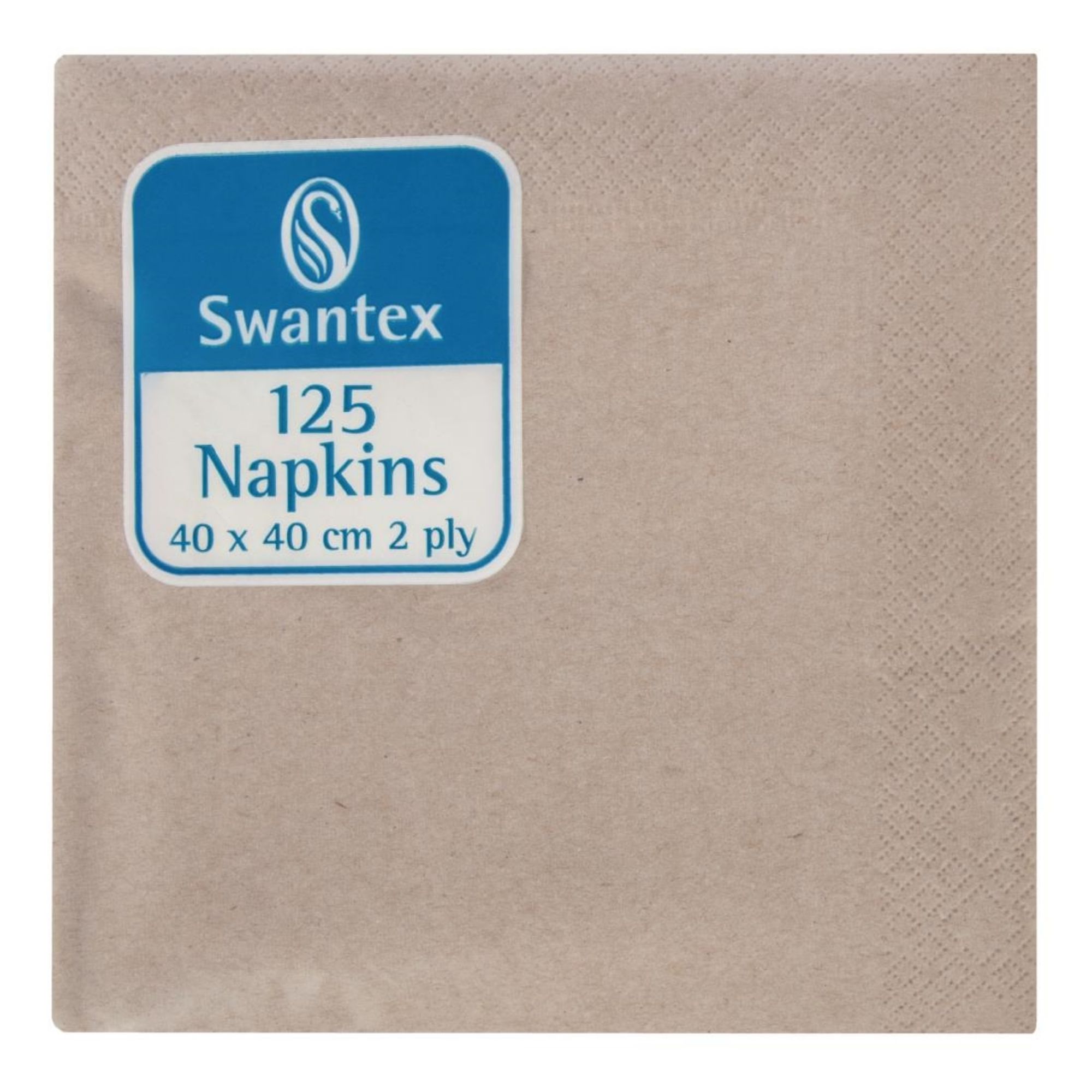 Picture of Swantex Recycled Dinner Napkin Kraft 40x40cm 2ply 1/4 Fold (2000 pack) - DB483