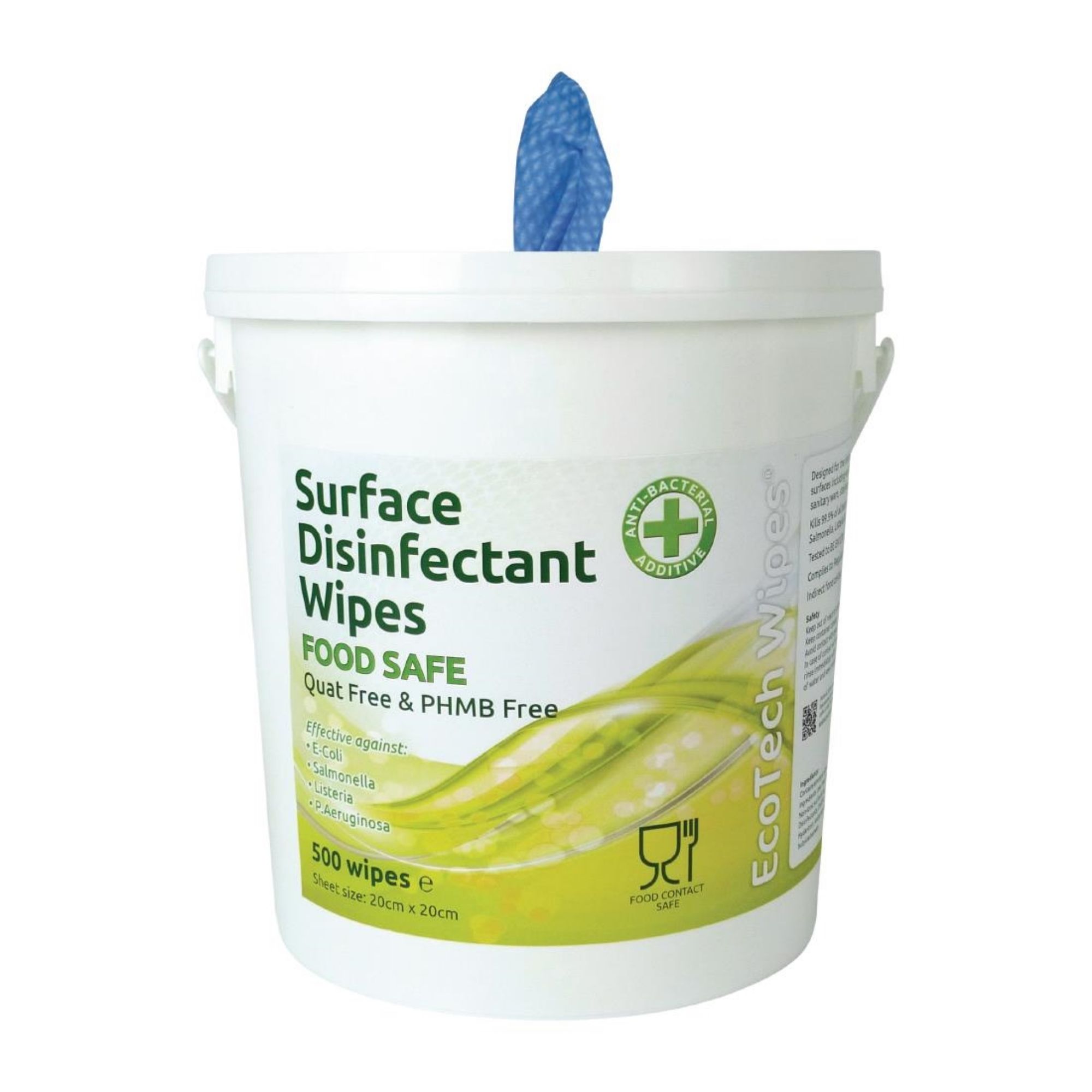 Picture of EcoTech Quat-Free Disinfectant Surface Wipes Bucket (500 Pack) - DA301