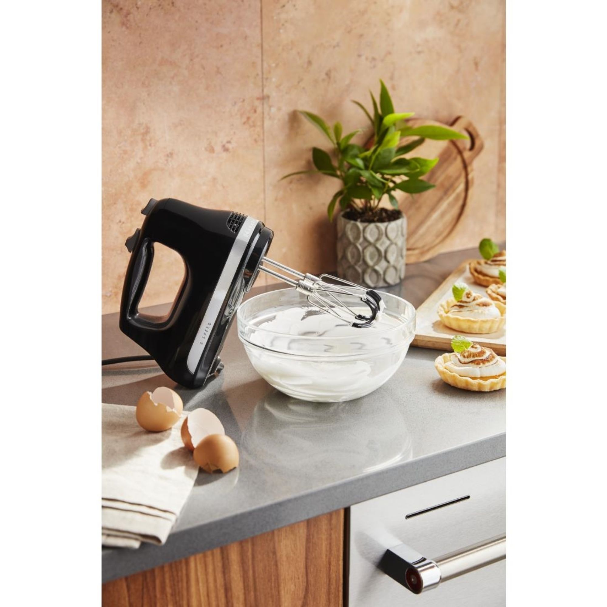 Picture of KitchenAid 6 Speed Hand Mixer with Flex Edge Beaters 5KHM6118BOB