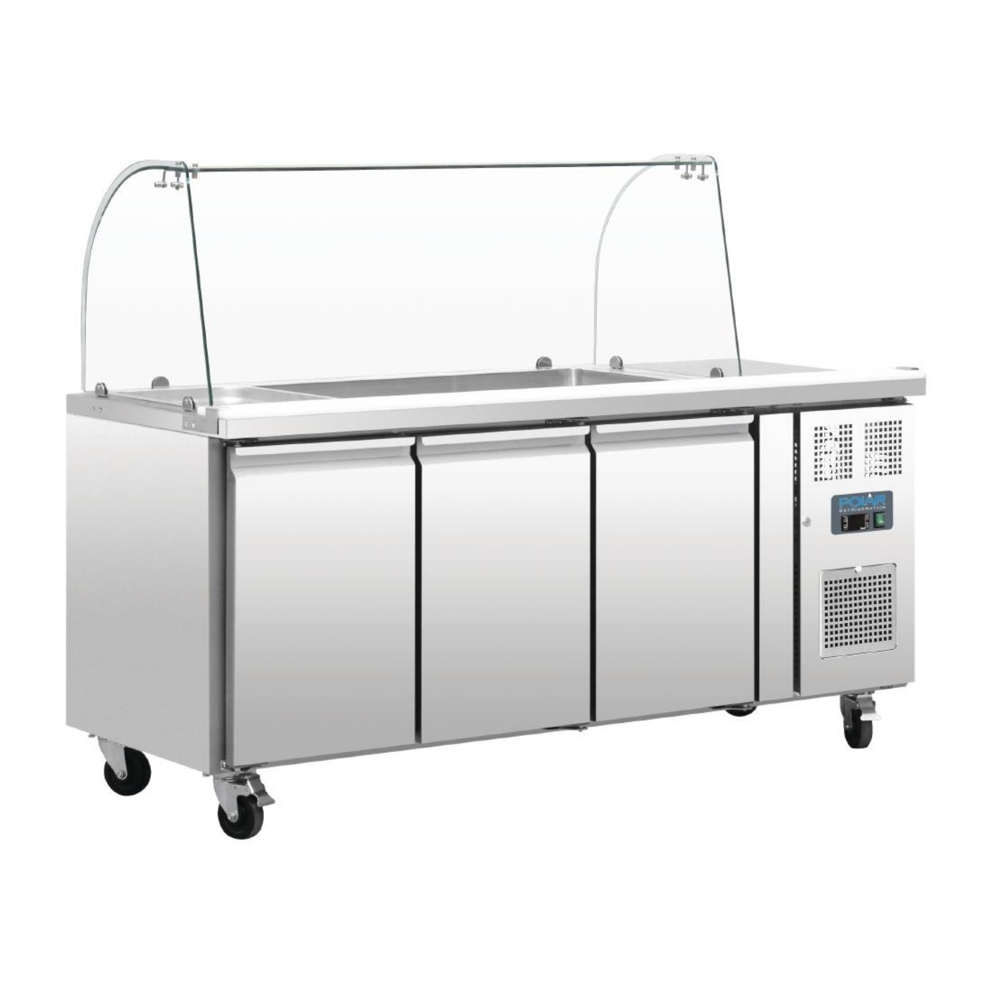 Picture of Polar U-Series Triple Door Refrigerated Gastronorm Saladette Counter - CT394