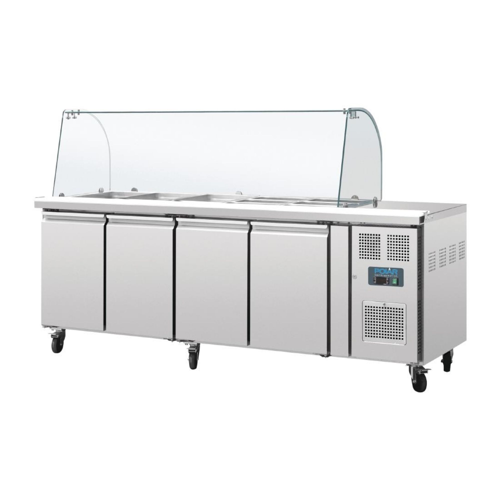 Picture of Polar U-Series Four Door Refrigerated Gastronorm Saladette Counter