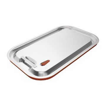 Picture of Vogue Stainless Steel and Silicone Sealable 1/1 Gastronorm Lid