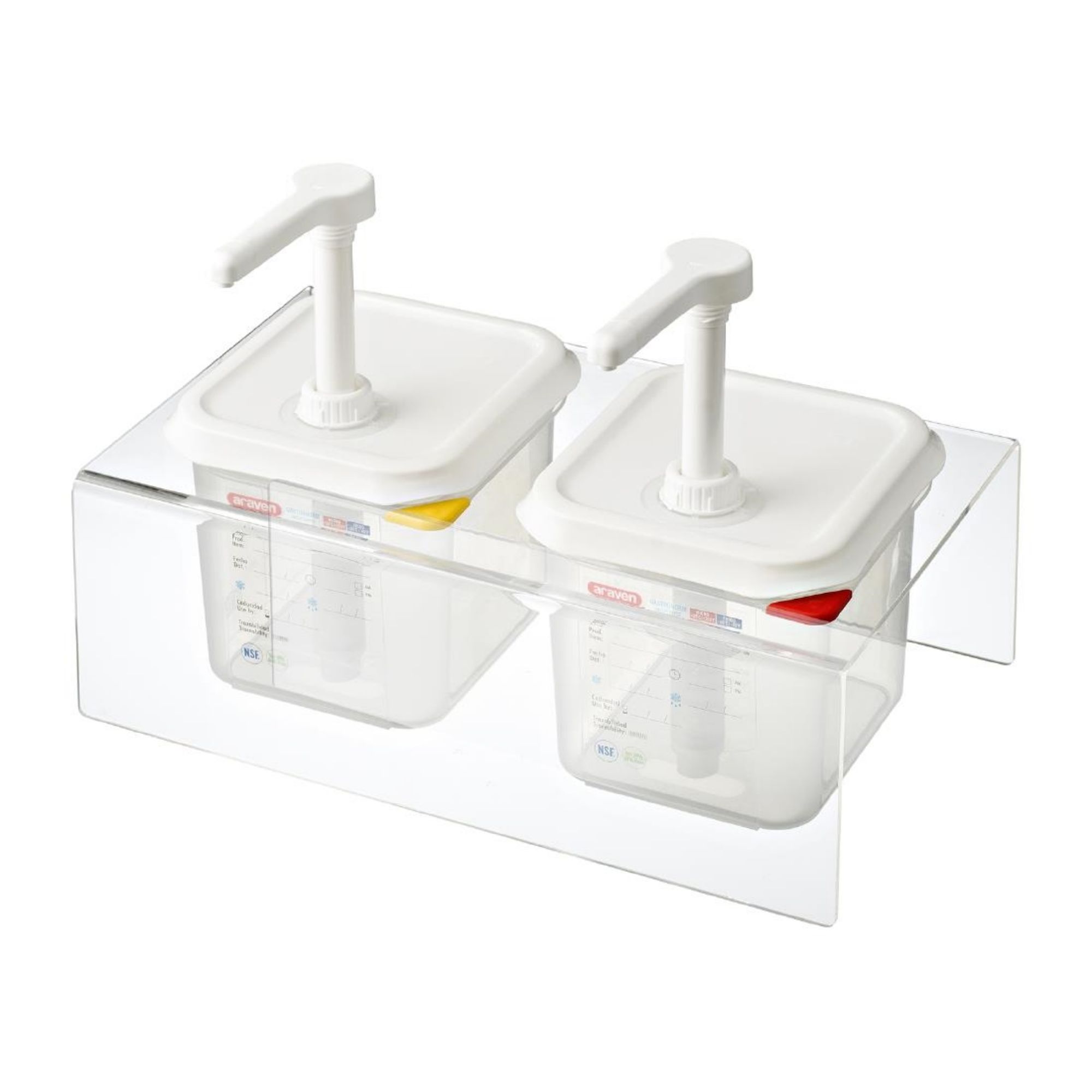 Picture of Araven Sauce Dispensers with Pump GN 1/6 Transparent 2.6Ltr - CR822