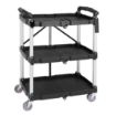 Picture of Vogue 3 Tier PP Folding Trolley Black Small - CK113